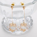 Simple Butterfly inlaid rhinestone Long Pendant alloy Earringspicture5