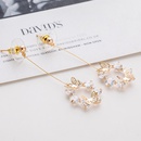 Simple Butterfly inlaid rhinestone Long Pendant alloy Earringspicture2