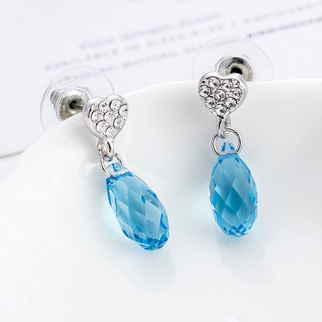 Fashion Water Drop Shape Crystal Pendant Earrings's discount tags