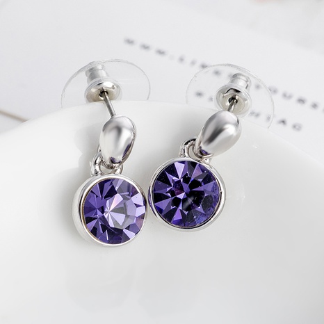 Fashion Simple Round Pendant Crystal Alloy Earrings's discount tags