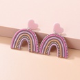 Fashion New Acrylic Cartoon Graffiti Heart Shaped Clouds Arch Rainbow ColorBlocking Earringspicture29