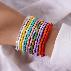 Mode Nationalen Kreative Frische Regenbogen Perle Perlen Armband Set