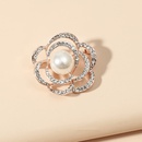 Fashion Ornament Rhinestone Pearl Rose Flower Alloy Broochpicture6