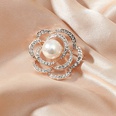 Fashion Ornament Rhinestone Pearl Rose Flower Alloy Broochpicture9