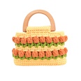 New Fashion Flower Woven Handbag Wood Portable19165cmpicture13