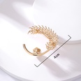 Fashion Simple New Copper Plating 18K Gold Zircon Pearl Broochpicture10
