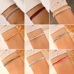 Simple Fashion Cord Couple Bracelet Colorful Ethnic Woven Adjustable Carrying Strap
