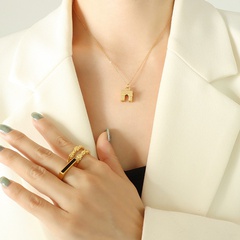 Mode Triomphe Titan Stahl Halskette Gold Überzogene Schmuck Einfache Schlüsselbein Kette Weibliche