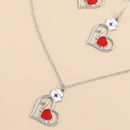 Fashion Ornament HeartShaped Red Cross Angel Pendant Alloy Necklacepicture7