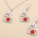 Fashion Ornament HeartShaped Red Cross Angel Pendant Alloy Necklacepicture8