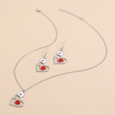Fashion Ornament HeartShaped Red Cross Angel Pendant Alloy Necklacepicture9