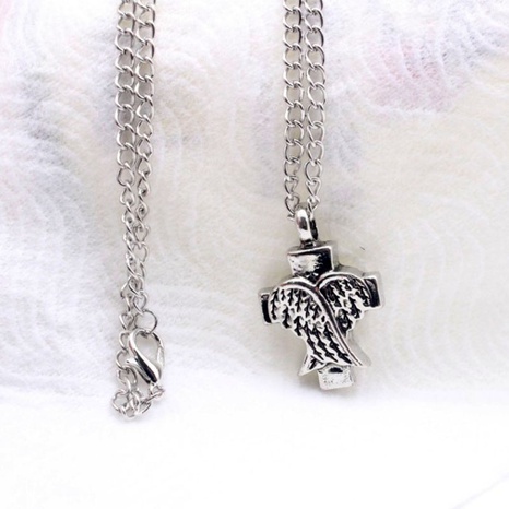Fashion New Angel Wings Cross Alloy Pendant Necklace's discount tags
