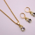 Fashion New Bridal Ornament Crystal Earrings Alloy Jewelry Set Gold Plated Pendantpicture12