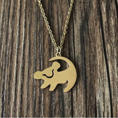 new cute lion baby shape pendant alloy necklace's discount tags