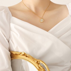 Einfache Acht Granne Sterne Diamant Titan Stahl Schlüsselbein Kette Halskette