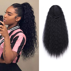 Synthetic Wig Long Curly Invisible Hair Buds Ponytail Extensions