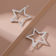 Estilo coreano nueva moda plata estrella de diamantes de imitación horquilla Set Rana hebilla horquilla Clip lateral Internet celebridad accesorios para el cabello horquilla
