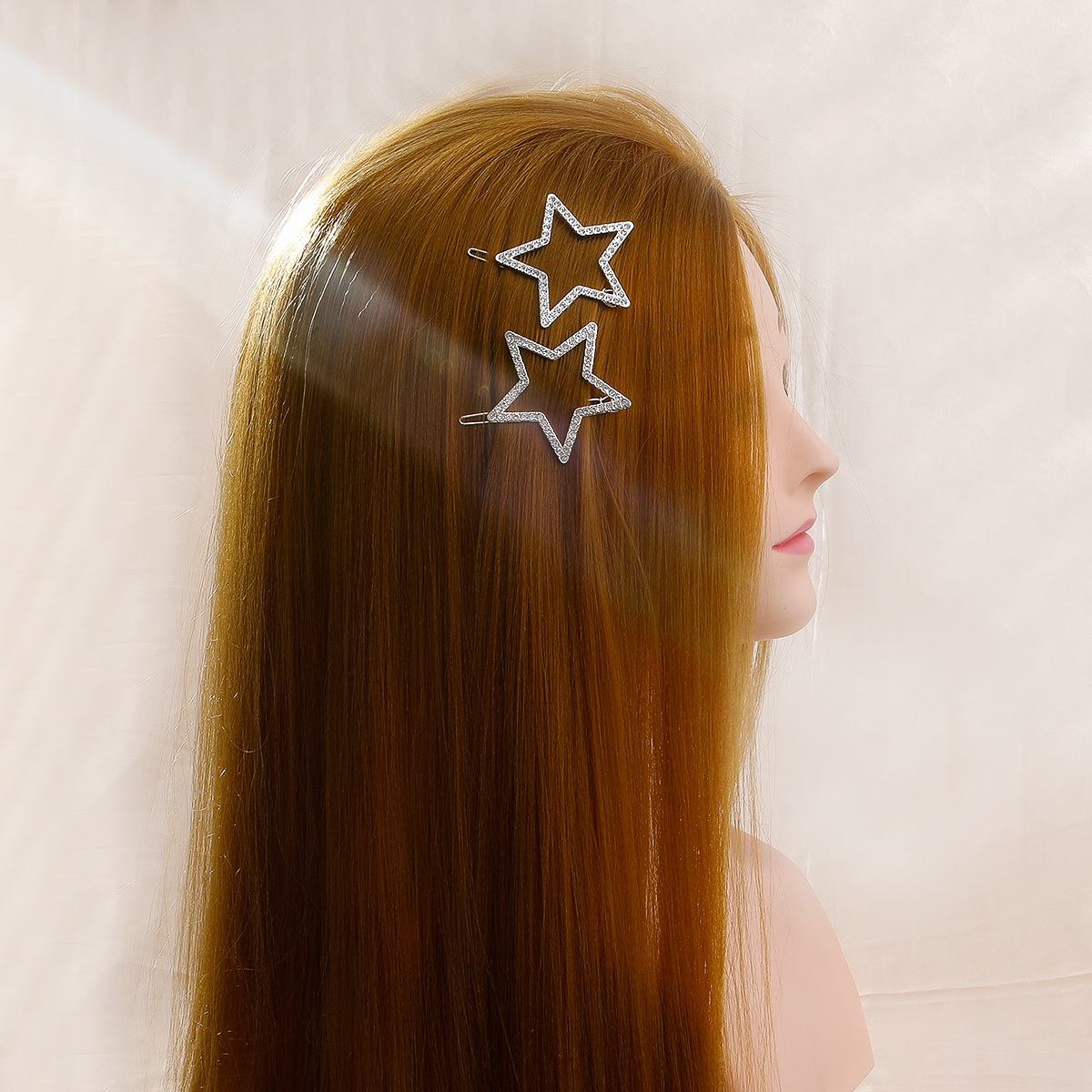 Koreanische neue Mode Silber Strass Star Haars pange Set Frosch Schnalle Haars pange Seiten clip Internet Netz Netz Haarschmuck Haarnadelpicture3