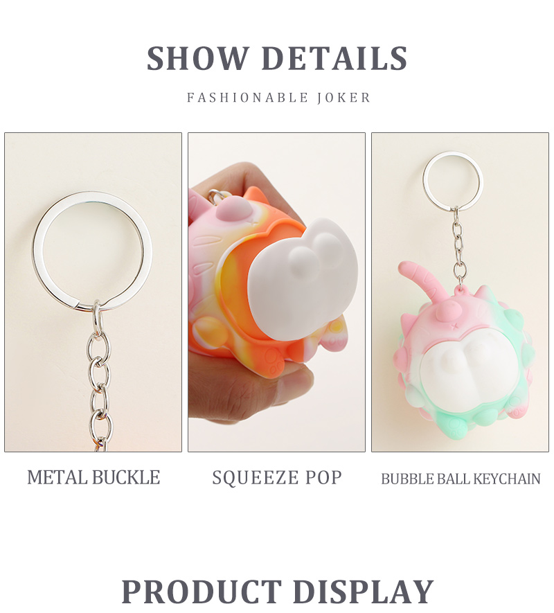 Nette Silikon Stress Relief Ball Keychain Squeeze Ball Anhngerpicture3