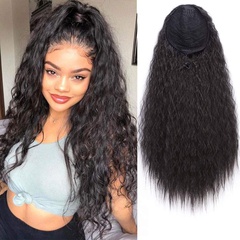 Fashion Women's Wig Long Curly Hair Invisible Hair Buds Ponytail Extensions 