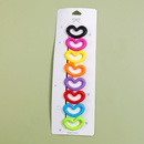 New Style Childrens Acrylic Candy Color HeartShaped Side Clip Cute Hairpin setpicture9