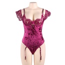 Sexy Lingerie Grande Taille seethrough creux rose rouge Sexy Salopettepicture8