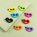 New Style Childrens Acrylic Candy Color HeartShaped Side Clip Cute Hairpin setpicture6