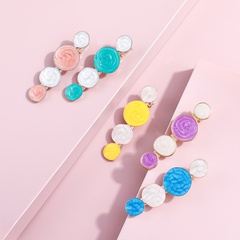 New Candy Color round plate dripping oil Duckbill Clip Hair Clip Set