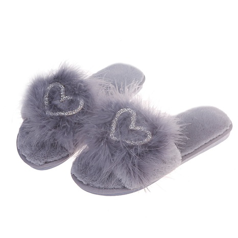 2021 New Fashion Fluffy Outdoor Ostrich Feather Flat  Indoor and Outdoor Slippers's discount tags