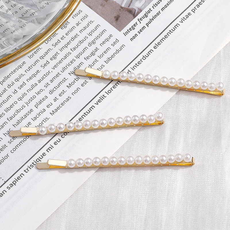 Simple style Pearl Small Hair clip hairpin 3Piece Set