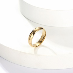 Simple Fashion circle Titanium Steel Glossy plain Ring