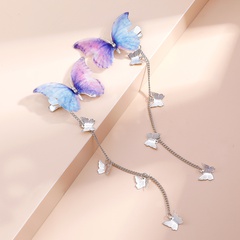 Retro style Hair Accessories Barrettes Gradient color Butterfly hairpin