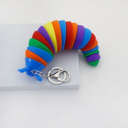 Kreative Nette Kunststoff Peristaltische Slug Keychain kinder Stress Relief Spielzeugpicture8