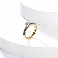 2022 neue mode Edelstahl intarsien Diamant Ring