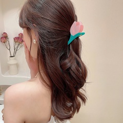 Sommer einfache Tulpe Blume Haar Clip Haar Zubehör