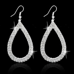 Fashion Rhinestone hollow Water Drop shape pendant Earrings