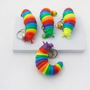 Creative Cute Colorful Peristaltic Slug Keychain Childrens Stress Relief Fun Toypicture11