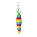 Creative Cute Colorful Peristaltic Slug Keychain Childrens Stress Relief Fun Toypicture10