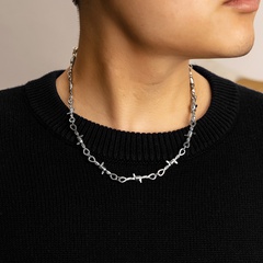 Men's Fashion Thorn chain stitching chain alloy necklace