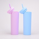 2022 neue 20 Unzen DoppelSchicht Kunststoff Tasse Einfache Gerade Stroh Tassepicture3