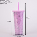 Neue 24 Unzen DoppelSchicht Kunststoff Tasse Pailletten Kreative Wasser Tassepicture5