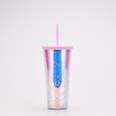 New Creative Double Plastic Straw Cup Gradient Color Large Capacity Cuppicture15