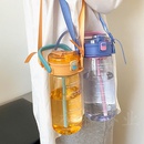 2050ml Groe Kapazitt Sommer Doppel Trinken Tasse mit Stroh Tragbare Kunststoff Wasser Flaschepicture5
