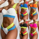 Traje de bao de moda de Color de contraste Bikini de mujer envuelto en alambre duropicture10