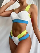 Traje de bao de moda de Color de contraste Bikini de mujer envuelto en alambre duropicture8