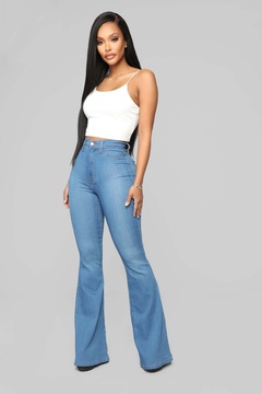 Solid Color Commute Washed slim high waist Micro-Pull jeans