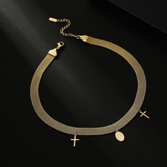 Neue Stil Schlange Knochen Kette Edelstahl 14K Rose Gold Überzogene Halskette