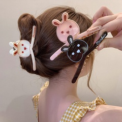 Cute Rabbit Hairpin Back Head Girl Sweet Grip Shark Clip Acetate Hairpin Clip Headdress Large