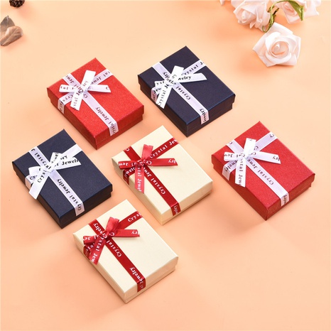 Jewelry Boxes Ring Box Stud Earrings Box Pendant Necklace Gift Box Packaging Box's discount tags