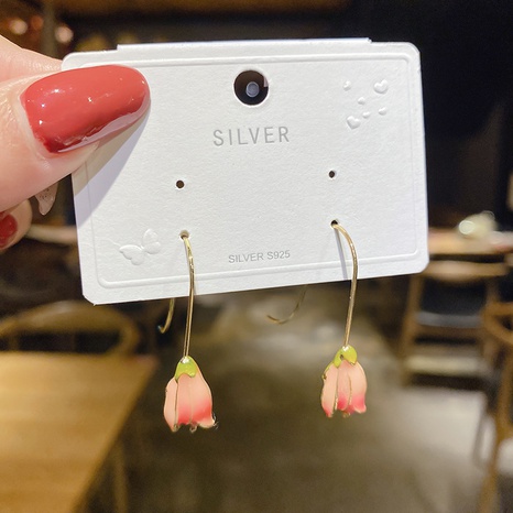 Vintage Tulip metal earrings flower Earrings's discount tags